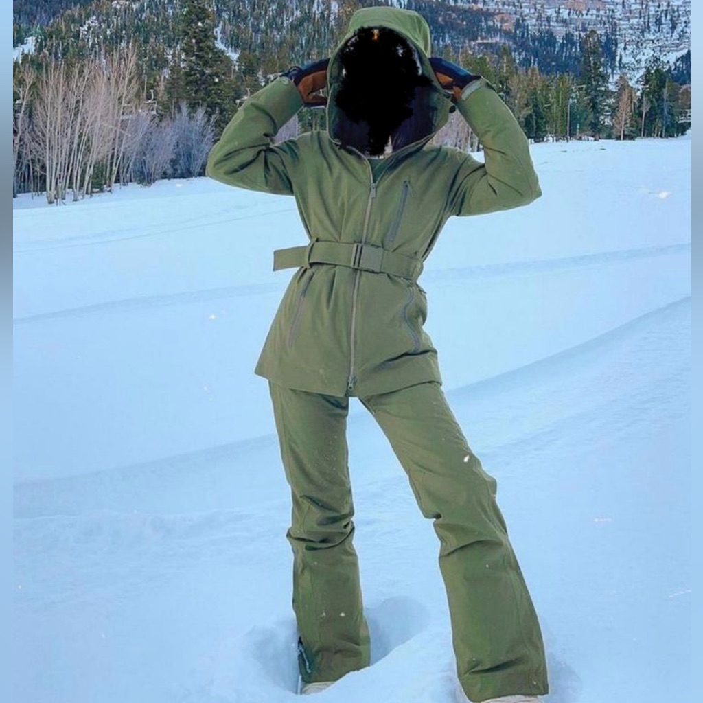 Halfdays Ski Set | Aston Ski Jacket (M) & Snow Pants (S Short) Ski Outfit Olive